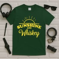 Sunshine And Whiskey Retro Summer T-Shirt