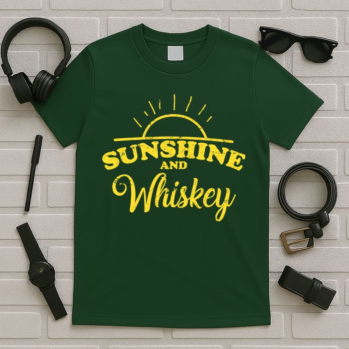 Sunshine And Whiskey Retro Summer T-Shirt