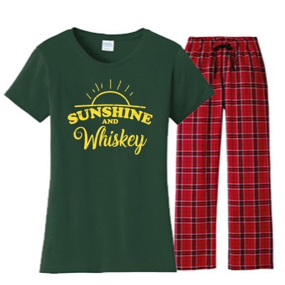 Sunshine And Whiskey Retro Summer Women's Flannel Pajama Set