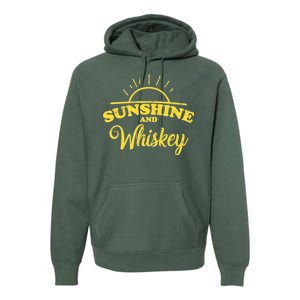 Sunshine And Whiskey Retro Summer Premium Hoodie