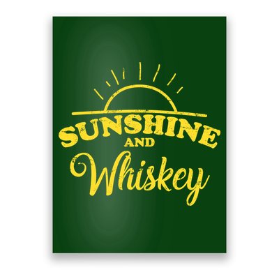 Sunshine And Whiskey Retro Summer Poster