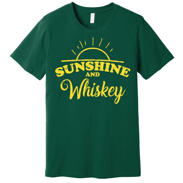 Sunshine And Whiskey Retro Summer Premium T-Shirt