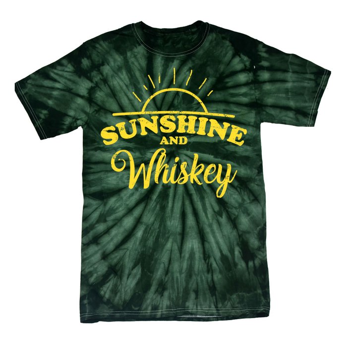 Sunshine And Whiskey Retro Summer Tie-Dye T-Shirt