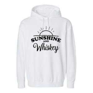 Sunshine And Whiskey Retro Summer Garment-Dyed Fleece Hoodie