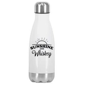 Sunshine And Whiskey Retro Summer Stainless Steel Insulated Water Bottle