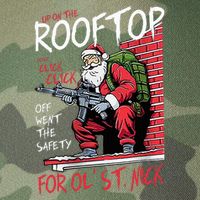 Santa Up On The Rooftop Click Click Click Legacy Tie Dye Trucker Hat