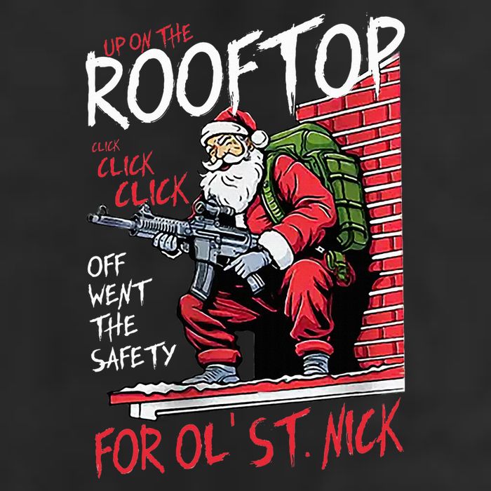 Santa Up On The Rooftop Click Click Click Cool Comfort Performance Bucket Hat