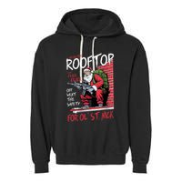 Santa Up On The Rooftop Click Click Click Garment-Dyed Fleece Hoodie