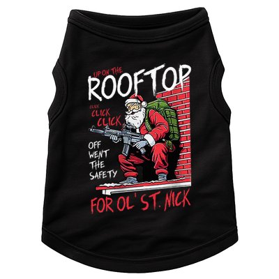 Santa Up On The Rooftop Click Click Click Doggie Tank