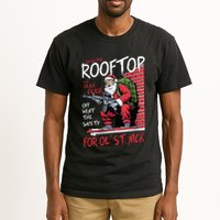 Santa Up On The Rooftop Click Click Click Tall T-Shirt