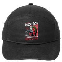 Santa Up On The Rooftop Click Click Click 7-Panel Snapback Hat