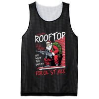 Santa Up On The Rooftop Click Click Click Mesh Reversible Basketball Jersey Tank