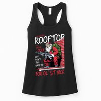Santa Up On The Rooftop Click Click Click Womens Tank Top