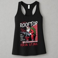 Santa Up On The Rooftop Click Click Click Womens Tank Top