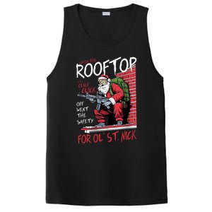 Santa Up On The Rooftop Click Click Click PosiCharge Competitor Tank