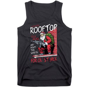 Santa Up On The Rooftop Click Click Click Tank Top