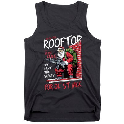Santa Up On The Rooftop Click Click Click Tank Top