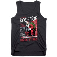Santa Up On The Rooftop Click Click Click Tank Top