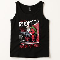 Santa Up On The Rooftop Click Click Click Tank Top