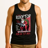 Santa Up On The Rooftop Click Click Click Tank Top