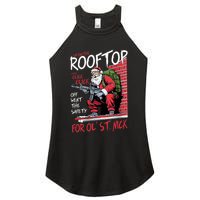 Santa Up On The Rooftop Click Click Click Women's Perfect Tri Rocker Tank