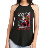 Santa Up On The Rooftop Click Click Click Women's Perfect Tri Rocker Tank