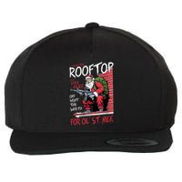 Santa Up On The Rooftop Click Click Click Wool Snapback Cap