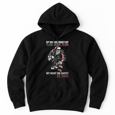SANTA Up On The Rooftop Click Click Click Hoodie