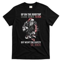 SANTA Up On The Rooftop Click Click Click T-Shirt