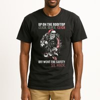 SANTA Up On The Rooftop Click Click Click Tall T-Shirt