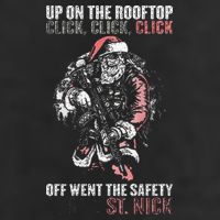 SANTA Up On The Rooftop Click Click Click Knit Cap Winter Beanie