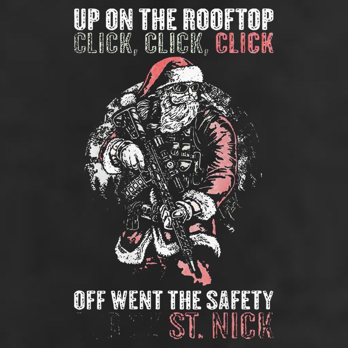 SANTA Up On The Rooftop Click Click Click Knit Cap Winter Beanie