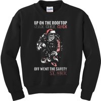 SANTA Up On The Rooftop Click Click Click Kids Sweatshirt