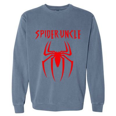 Spider Uncle Of The Birthday Garment-Dyed Sweatshirt