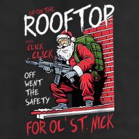Santa Up On The Rooftop Click Click Click Knit Cap Winter Beanie