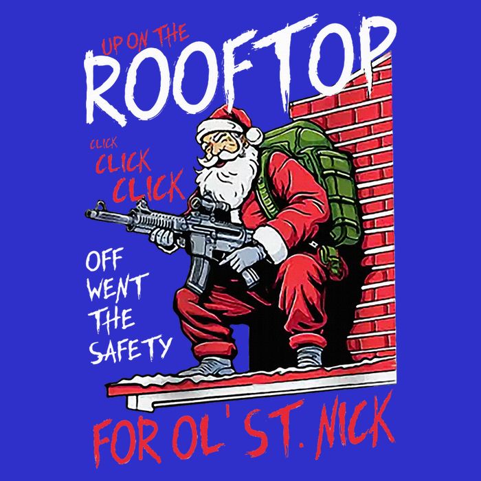 Santa Up On The Rooftop Click Click Click T-Shirt