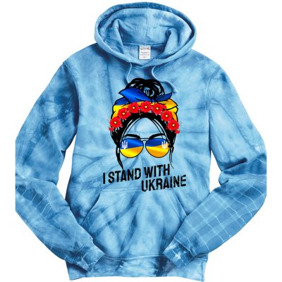 Support Ukraine Pride I Stand With Ukraine Flag Gift Tie Dye Hoodie