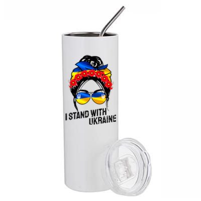 Support Ukraine Pride I Stand With Ukraine Flag Gift Stainless Steel Tumbler