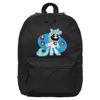 Smiling Unicorn Plush Critters 16 in Basic Backpack
