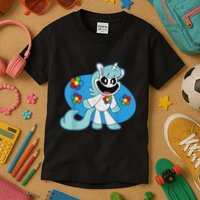 Smiling Unicorn Plush Critters Kids T-Shirt