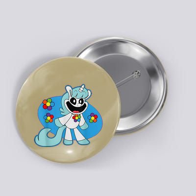 Smiling Unicorn Plush Critters Button