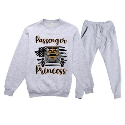 Sxs Utv Passenger Princess Orange Flag Premium Crewneck Sweatsuit Set