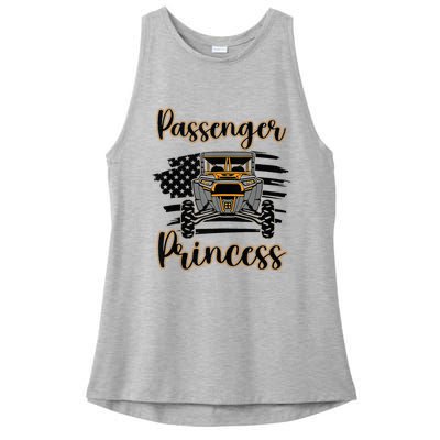 Sxs Utv Passenger Princess Orange Flag Ladies PosiCharge Tri-Blend Wicking Tank