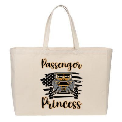 Sxs Utv Passenger Princess Orange Flag Cotton Canvas Jumbo Tote