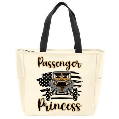 Sxs Utv Passenger Princess Orange Flag Zip Tote Bag