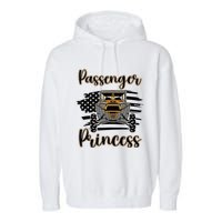 Sxs Utv Passenger Princess Orange Flag Garment-Dyed Fleece Hoodie