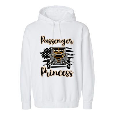 Sxs Utv Passenger Princess Orange Flag Garment-Dyed Fleece Hoodie