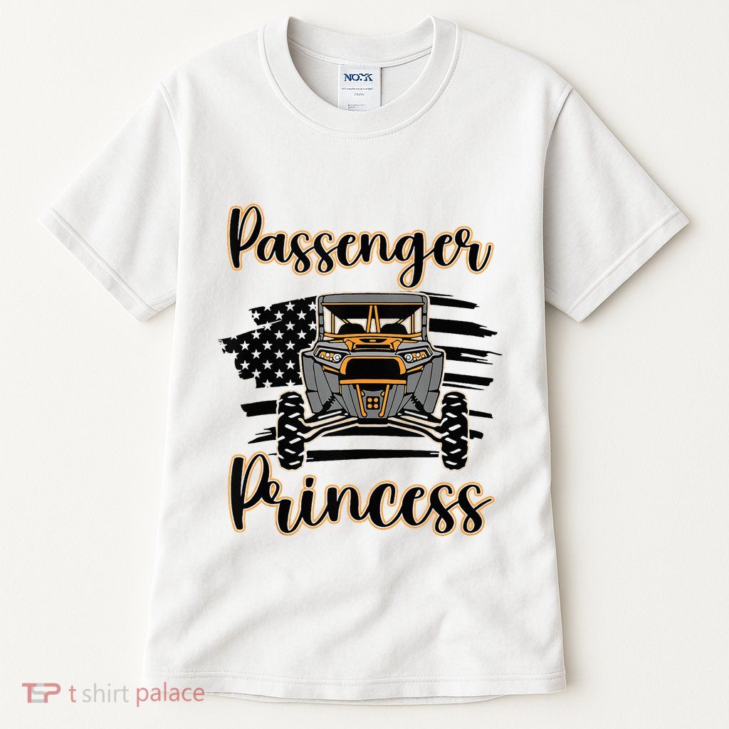 Sxs Utv Passenger Princess Orange Flag Tall T-Shirt