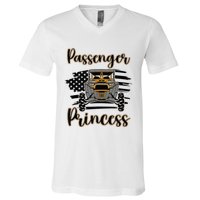 Sxs Utv Passenger Princess Orange Flag V-Neck T-Shirt