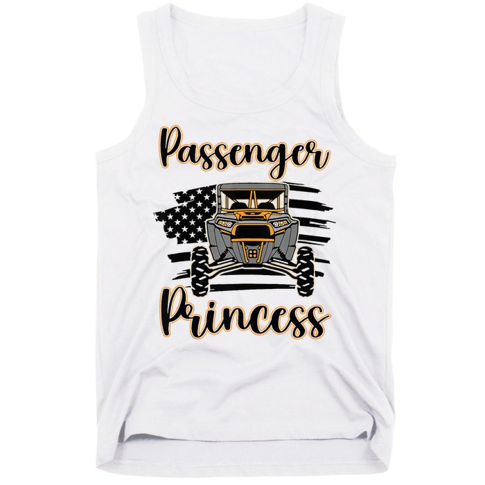 Sxs Utv Passenger Princess Orange Flag Tank Top